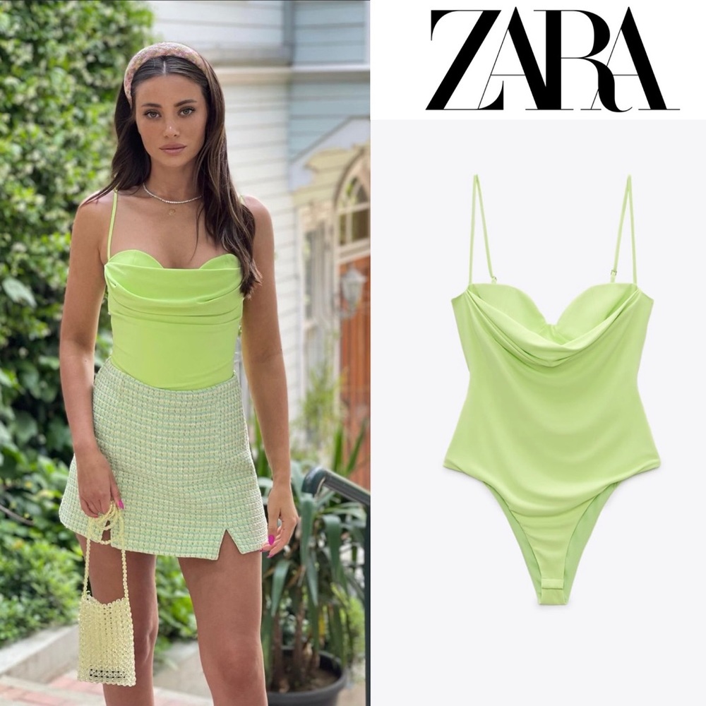 Zara draped bodysuit